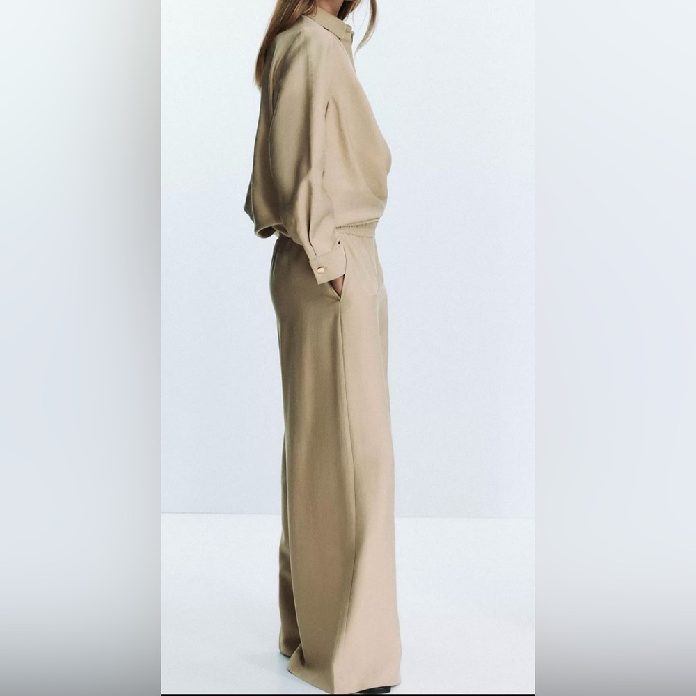 Zara GOLD BUTTON WRAP SHIRT - Picture 3 of 9
